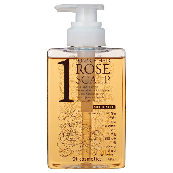 Medicated Soap of Hair 1-RO Scalp, Shampoo (bottle), 265ml, Rose bouquet scent