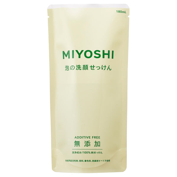 Miyoshi Additive-Free Foaming Facial Soap Refill, 180ml