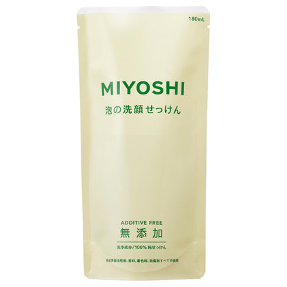Miyoshi Additive-Free Foaming Facial Soap Refill, 180ml