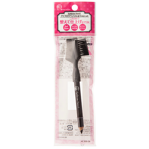 AC MAKEUP AC Eyebrow Pencil with Brush & Comb (DB Dark Brown)