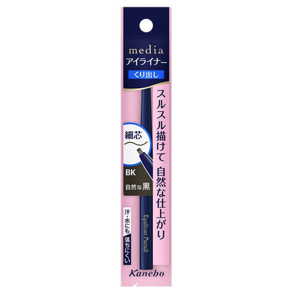 media Eyeliner pencil A, BK Natural black, 0.18g