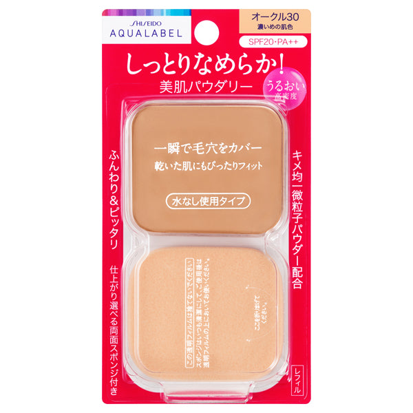AQUALABEL Moist Powdery Refill SPF20 (Ochre 30) , 11.5g