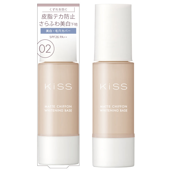 KiSS Matte Chiffon UV Whitening Base N, SPF26 PA++, 02 Natural, 37g