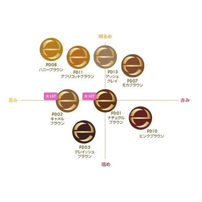 excel Powder & Pencil Eyebrow EX, PD02 (camel brown), 0.4g