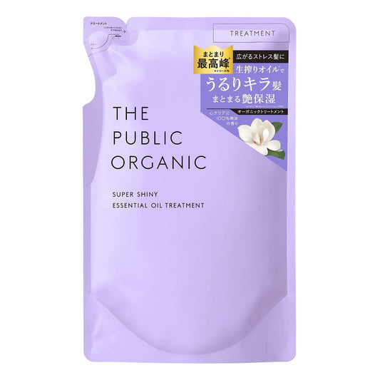 The Public Organic Super Shiny Essential Oil Treatment Refill, 400ml