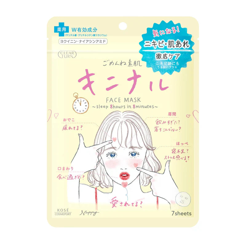 Clear Turn Acne Care Salicylic Acid Sheet Mask, 7 sheets