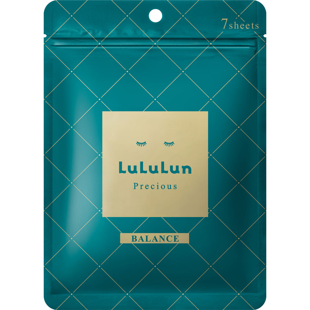 Lululun Precious Balance Facial Masks (Green), 7 sheets