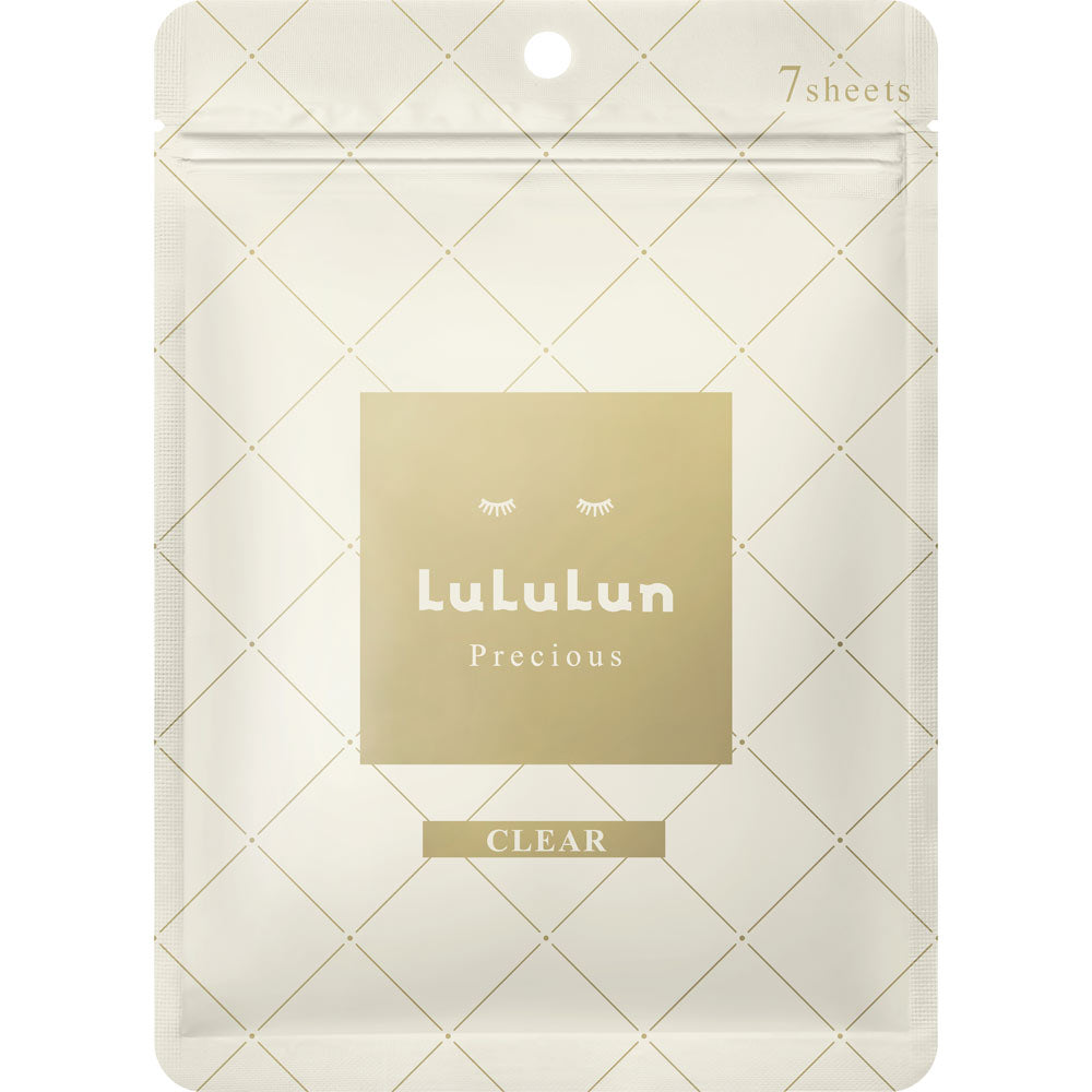 Lululun Precious Clear Facial Masks (White), 7 sheets