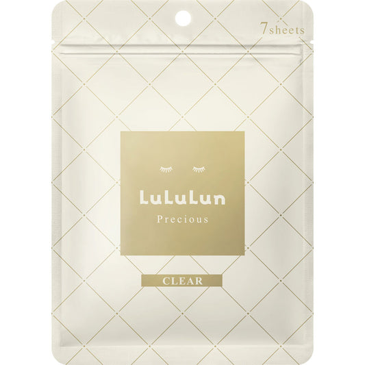 Lululun Precious Clear Facial Masks (White), 7 sheets