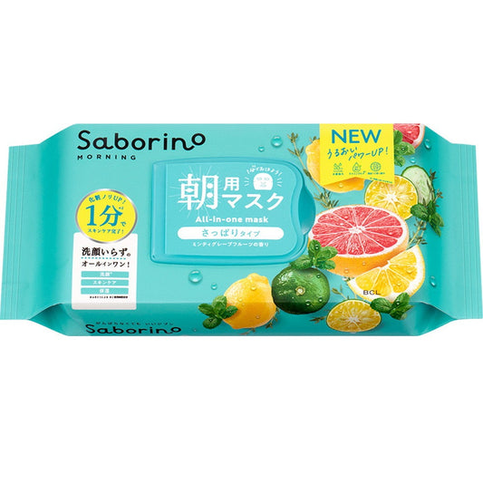 Saborino Morning Mask (Refreshing Fruity Type), 32 sheets